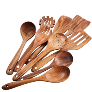 Premium Wooden Kitchen Spoons Set